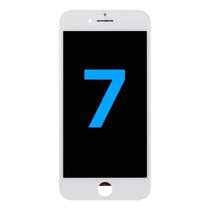 LCD Assembly With Steel Plate For iPhone 7 (Aftermarket) (White)