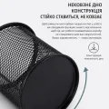 Підставка д/ручок метал.(чорн) кругл."BuroMax"
