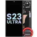 Дисплейний модуль (OLED) з рамкою для Samsung Galaxy S23 Ultra 5G (US & International) (Service Pack) (Graphite)