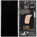 Дисплейний модуль (OLED) з рамкою для Samsung Galaxy S23 Ultra 5G (US & International) (Service Pack) (Graphite)