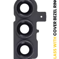 Back Camera Lens With Cover Bezel Ring For Samsung Galaxy S23 5G / S23 Plus 5G (Phantom Black)
