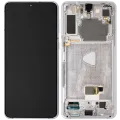 OLED Assembly With Frame For Samsung Galaxy S21 Plus 5G (Aftermarket Plus) (Phantom Silver)