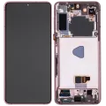 OLED Assembly With Frame For Samsung Galaxy S21 Plus 5G (Aftermarket Plus) (Phantom Violet / Pink / Gold)