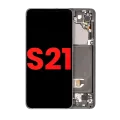OLED Assembly With Frame For Samsung Galaxy S21 5G (Aftermarket Plus) (Phantom Gray)