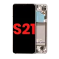 OLED Assembly With Frame For Samsung Galaxy S21 5G (Aftermarket Plus) (Phantom White)