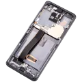 Дисплейний модуль (OLED) з рамкою для Samsung Galaxy S20 Ultra 5G (Aftermarket Plus) (Cosmic Gray)