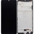 LCD Assembly With Frame (Without Finger Print Sensor) For Samsung Galaxy A32 4G (A325 / 2021) (Aftermarket: Incell) (Awesome Black)