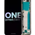 LCD Assembly With Frame For Motorola One (XT1941 / 2018) (Genuine OEM) (White)
