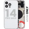 Back Housing W/ Small Parts For iPhone 14 Pro Max (US Version) (Used OEM Pull: Grade A) (Silver)
