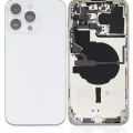Back Housing W/ Small Parts For iPhone 14 Pro Max (US Version) (Used OEM Pull: Grade A) (Silver)