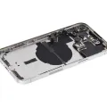 Back Housing W/ Small Parts For iPhone 14 Pro Max (US Version) (Used OEM Pull: Grade A) (Silver)