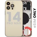 Back Housing W/ Small Parts For iPhone 14 Pro Max (US Version) (Used OEM Pull: Grade A) (Gold)
