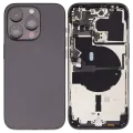 Back Housing W/ Small Parts For iPhone 14 Pro (US Version) (Used OEM Pull: Grade B) (Space Black)
