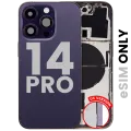 Back Housing W/ Small Parts For iPhone 14 Pro (US Version) (Used OEM Pull: Grade B) (Deep Purple)
