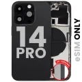 Back Housing W/ Small Parts For iPhone 14 Pro (US Version) (Used OEM Pull: Grade C) (Space Black)