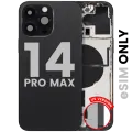 Back Housing W/ Small Parts For iPhone 14 Pro Max (US Version) (Used OEM Pull: Grade B) (Space Black)