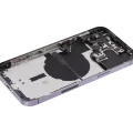 Back Housing W/ Small Parts For iPhone 14 Pro Max (US Version) (Used OEM Pull: Grade C) (Deep Purple)