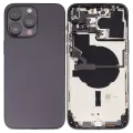 Back Housing W/ Small Parts For iPhone 14 Pro Max (US Version) (Used OEM Pull: Grade C) (Space Black)