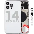 Back Housing W/ Small Parts For iPhone 14 Pro Max (US Version) (Used OEM Pull: Grade C) (Silver)