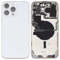 Back Housing W/ Small Parts For iPhone 14 Pro Max (US Version) (Used OEM Pull: Grade C) (Silver)
