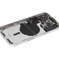 Back Housing W/ Small Parts For iPhone 14 Pro Max (US Version) (Used OEM Pull: Grade C) (Silver)
