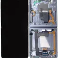 Дисплейний модуль OLED внутрішній з рамкою для Samsung Galaxy Z Flip 4 5G (US & International) (Service Pack) (синій)