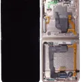 Inner OLED Assembly With Frame For Samsung Galaxy Z Flip 4 5G (US & International) (Service Pack) (Pink Gold)