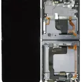 Inner OLED Assembly With Frame For Samsung Galaxy Z Flip 4 5G (US & International) (Service Pack) (Graphite)