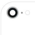 Back Camera Lens With Bracket & Bezel For iPhone 8 / SE (2020) / SE (2022) (Aftermarket Plus) (Silver) (10 Pack)