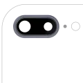 Скло камери з кріпленням і рамкою для iPhone 8 Plus (Aftermarket Plus) (Space Gray) (10 шт)