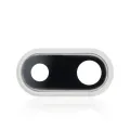 Back Camera Lens With Bracket & Bezel For iPhone 8 Plus (Aftermarket Plus) (Silver) (10 Pack)