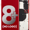 Back Housing W/ Small Components Pre-Installed For iPhone 8 Plus (No Logo) (Aftermarket Plus) (Red)