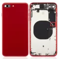 Back Housing W/ Small Components Pre-Installed For iPhone 8 Plus (No Logo) (Aftermarket Plus) (Red)