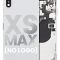 Back Housing W/ Small Components Pre-Installed For iPhone XS Max (No Logo) (Aftermarket Plus) (Silver)