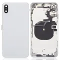 Back Housing W/ Small Components Pre-Installed For iPhone XS Max (No Logo) (Aftermarket Plus) (Silver)