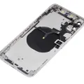 Back Housing W/ Small Components Pre-Installed For iPhone XS Max (No Logo) (Aftermarket Plus) (Silver)