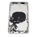 Back Housing W/ Small Components Pre-Installed For iPhone XS Max (No Logo) (Aftermarket Plus) (Silver)