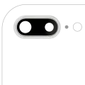 Скло камери з крípленням і рамкою для iPhone 8 Plus (Real Sapphire) (Premium) (сріблястий) (10 шт)