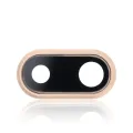 Back Camera Lens With Bracket & Bezel For iPhone 8 Plus (Real Sapphire) (Premium) (Gold) (10 Pack)