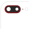 Back Camera Lens With Bracket & Bezel For iPhone 8 Plus (Real Sapphire) (Premium) (Red) (10 Pack)