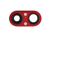 Back Camera Lens With Bracket & Bezel For iPhone 8 Plus (Real Sapphire) (Premium) (Red) (10 Pack)