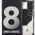Back Housing With Small Components Pre-Installed For iPhone 8 (No Logo) (Aftermarket Plus) (Space Gray)