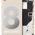 Back Housing With Small Components Pre-Installed For iPhone 8 (No Logo) (Aftermarket Plus) (Gold)