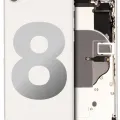 Back Housing W/ Small Components Pre-Installed For iPhone 8 (Used OEM Pull: Grade A) (Silver)