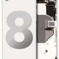 Back Housing W/ Small Components Pre-Installed For iPhone 8 (Used OEM Pull: Grade B) (Silver)