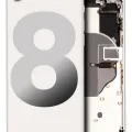 Back Housing W/ Small Components Pre-Installed For iPhone 8 (Used OEM Pull: Grade C) (Silver)