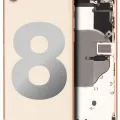 Back Housing W/ Small Parts For iPhone 8 (Used OEM Pull: Grade C) (Gold)