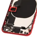 Back Housing W/ Small Components Pre-Installed For iPhone 8 (Used OEM Pull: Grade C) (Red)