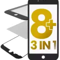 OCA Master 3-in-1 (Front Glass + Frame + OCA Pre-Installed) For iPhone 8 Plus (Black) (2 Pack)
