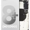 Back Housing With Small Components Pre-Installed For iPhone 8 Plus (No Logo) (Aftermarket Plus) (Silver)